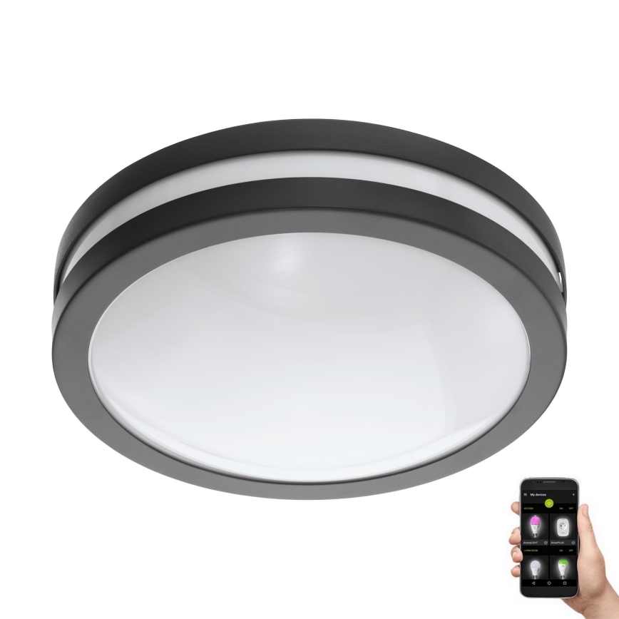 Eglo 97237 - Luminaria de techo LED regulable para baño LOCANA-C LED/14W/230V IP44 antracita