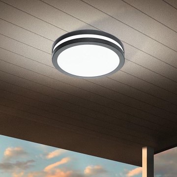 Eglo 97237 - Luminaria de techo LED regulable para baño LOCANA-C LED/14W/230V IP44 antracita