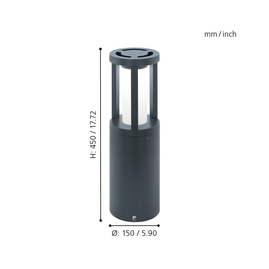 Eglo 97252 - Lámpara exterior LED GISOLA LED/12W/230V IP44 450 mm