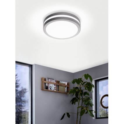 Eglo 97299 - Luminaria LED regulable para baño LOCANA-C LED/14W, plateada, IP44