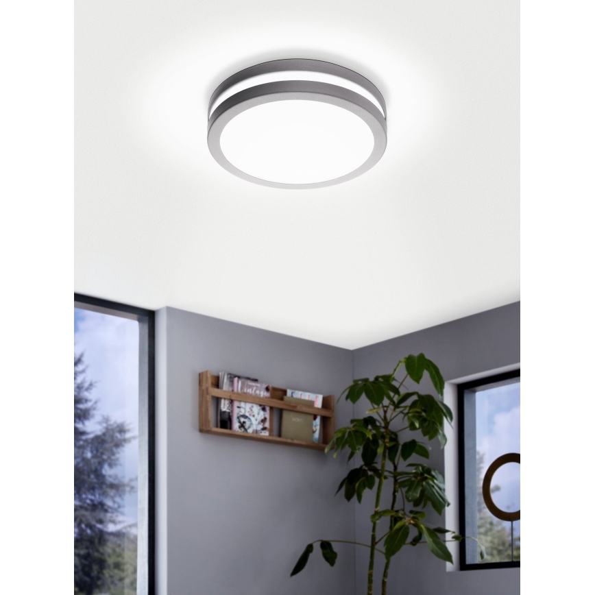 Eglo 97299 - Luminaria LED regulable para baño LOCANA-C LED/14W, plateada, IP44