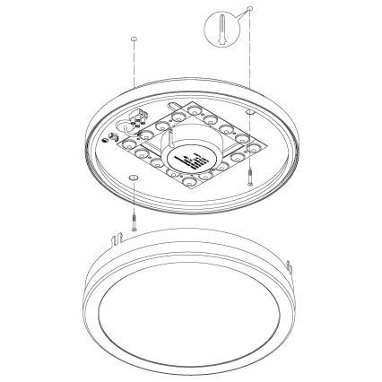 Eglo 97299 - Luminaria LED regulable para baño LOCANA-C LED/14W, plateada, IP44