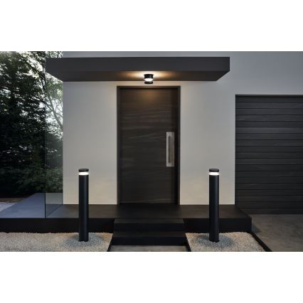 Eglo - Aplique de pared exterior LED/11W/230V negro IP44