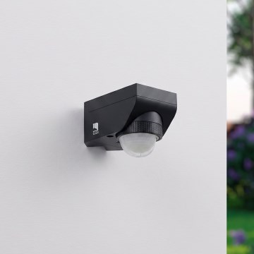 Eglo 97467 - Sensor de movimiento y crepuscular para exterior DETECT ME 4 12 m negro IP44