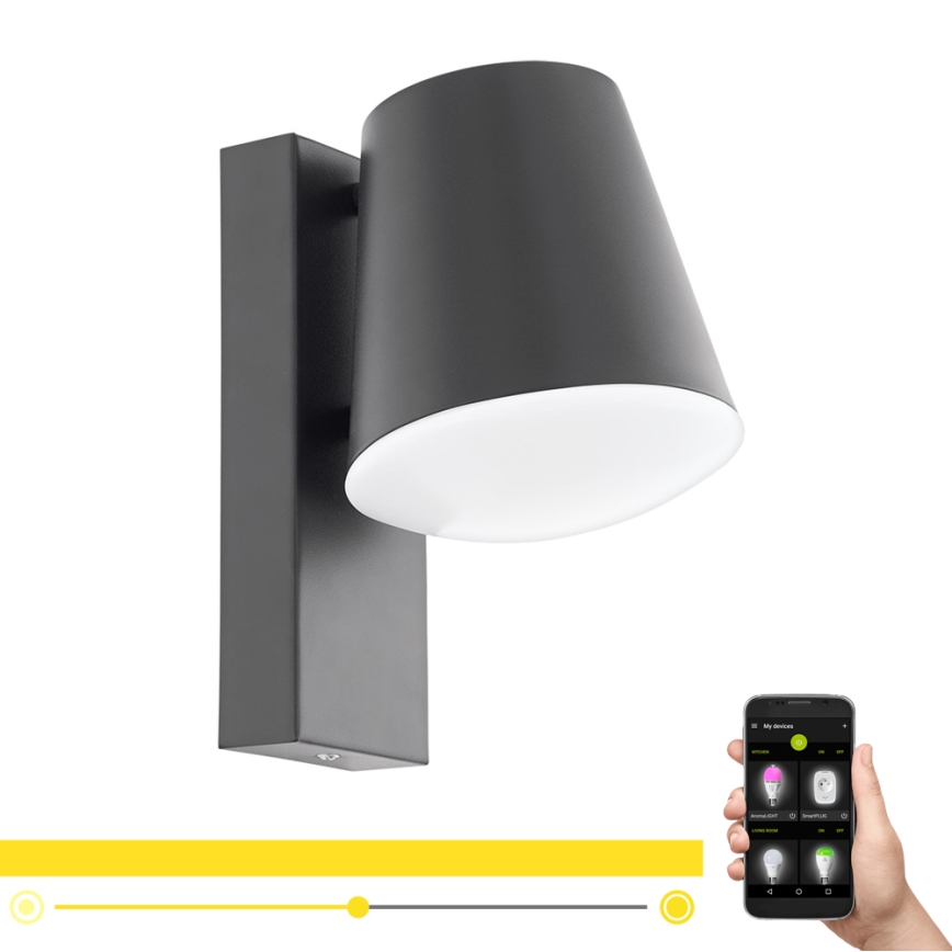 Eglo 97482 - Aplique de pared LED regulable para exterior CALDIERO-C 1xE27/9W/230V IP44