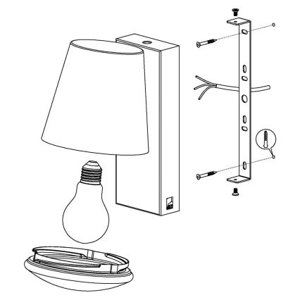 Eglo 97482 - Aplique de pared LED regulable para exterior CALDIERO-C 1xE27/9W/230V IP44