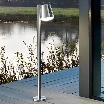 Eglo 97485 - Lámpara exterior LED regulable CALDIERO-C 1xE27/9W/230V, cromo mate, IP44