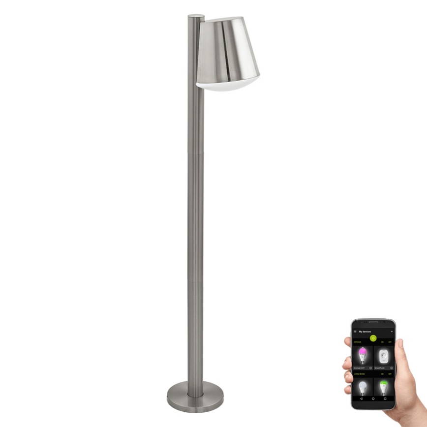 Eglo 97485 - Lámpara exterior LED regulable CALDIERO-C 1xE27/9W/230V, cromo mate, IP44