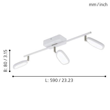 Eglo - Foco LED RGB PALOMBARE-C 3xLED/5W/230V