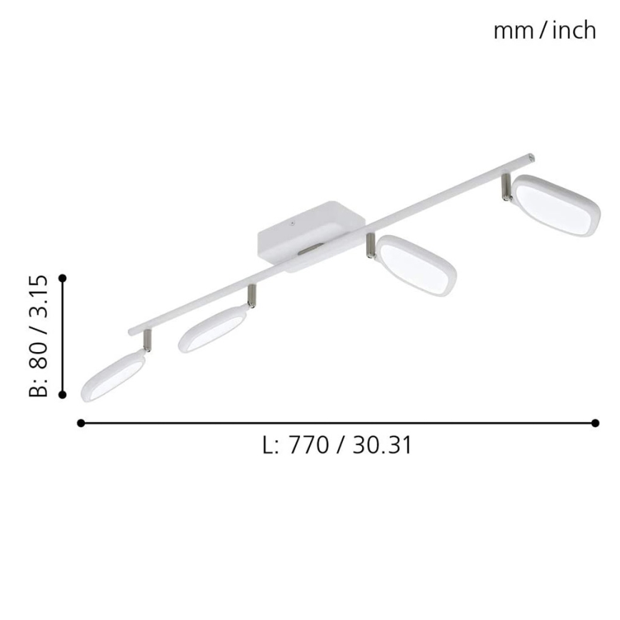 Eglo 97694 - Foco LED RGB PALOMBARE-C 4xLED/5W/230V