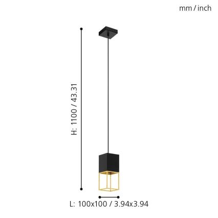 Eglo 97733 - Lámpara colgante LED MONTEBALDO con cable 1xGU10/5W/230V