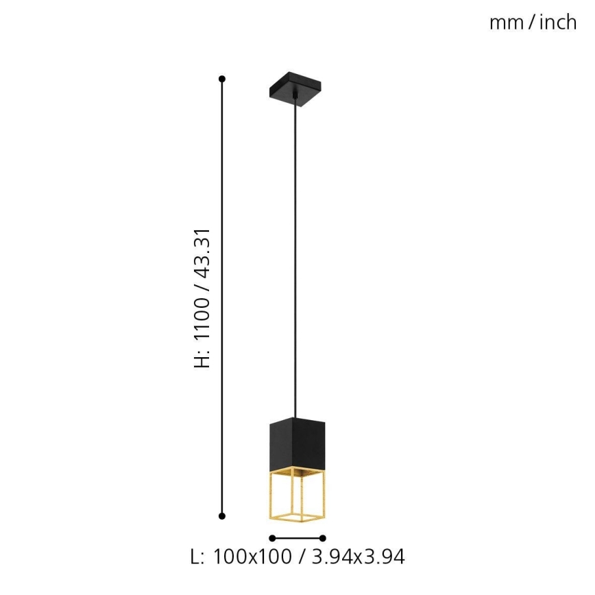Eglo 97733 - Lámpara colgante LED MONTEBALDO con cable 1xGU10/5W/230V