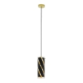 Eglo 97766 - Lámpara colgante con cable PINTO NERO 1, 1xE27/60W/230V