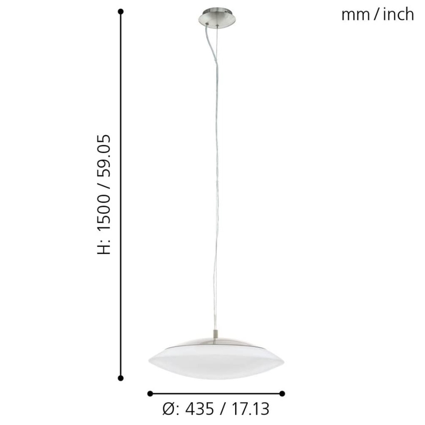 Eglo 97812 - Lámpara colgante regulable LED RGB FRATTINA-C LED/27W/230V