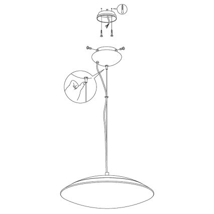 Eglo 97812 - Lámpara colgante regulable LED RGB FRATTINA-C LED/27W/230V