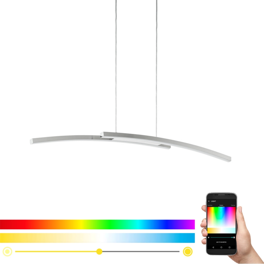 Eglo 97911 - Lámpara colgante regulable LED RGB con cable FRAIOLI-C LED/34W/230V