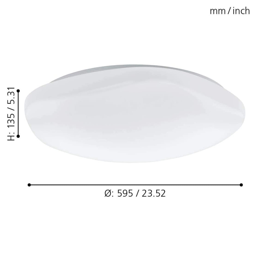 Eglo 97921 - Luminaria de techo LED RGB regulable TOTARI-C LED/34W/230V + mando a distancia