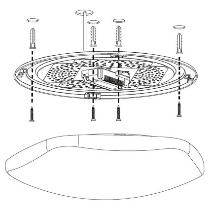 Eglo 97921 - Luminaria de techo LED RGB regulable TOTARI-C LED/34W/230V + mando a distancia