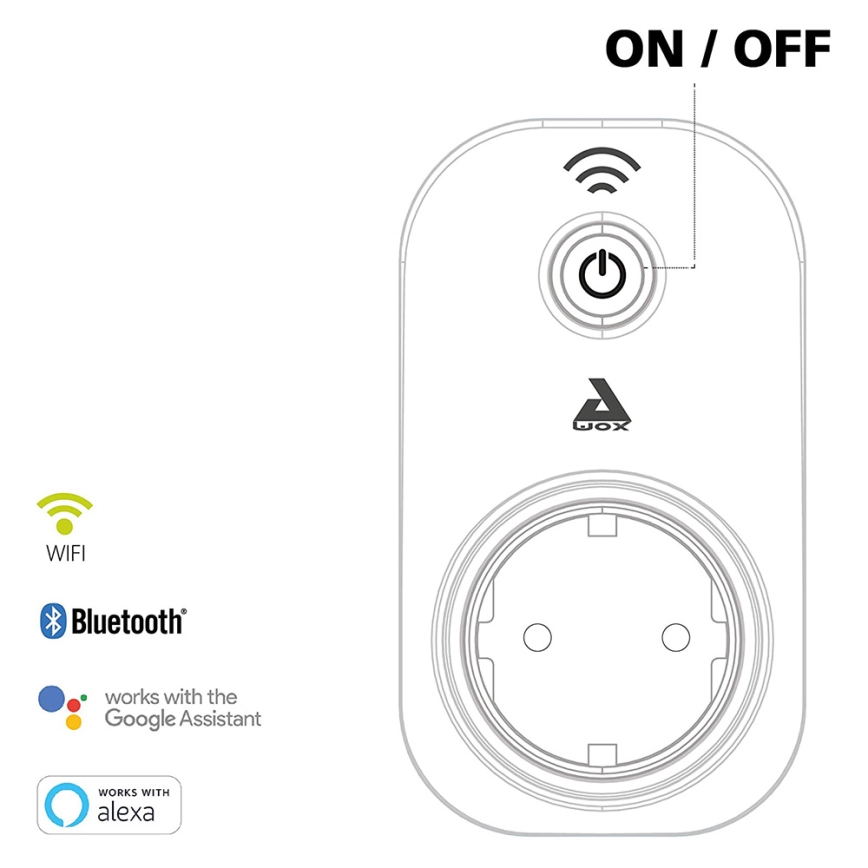 Eglo 97936 - Enchufe inteligente Connect PLUS 2300W SCHUKO Bluetooth