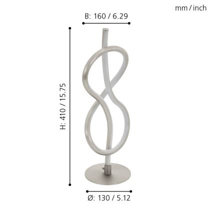 Eglo 97941 - Lámpara de mesa LED NOVAFELTRIA LED/10W/230V