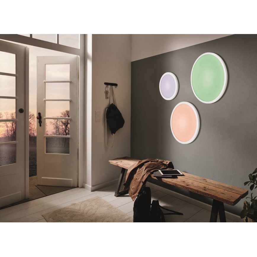 Eglo - Luminaria de techo LED RGBW regulable SARSINA-C LED/16W/230V + mando a distancia