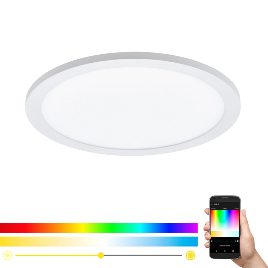 Eglo - Luminaria de techo LED RGBW regulable SARSINA-C LED/16W/230V + mando a distancia