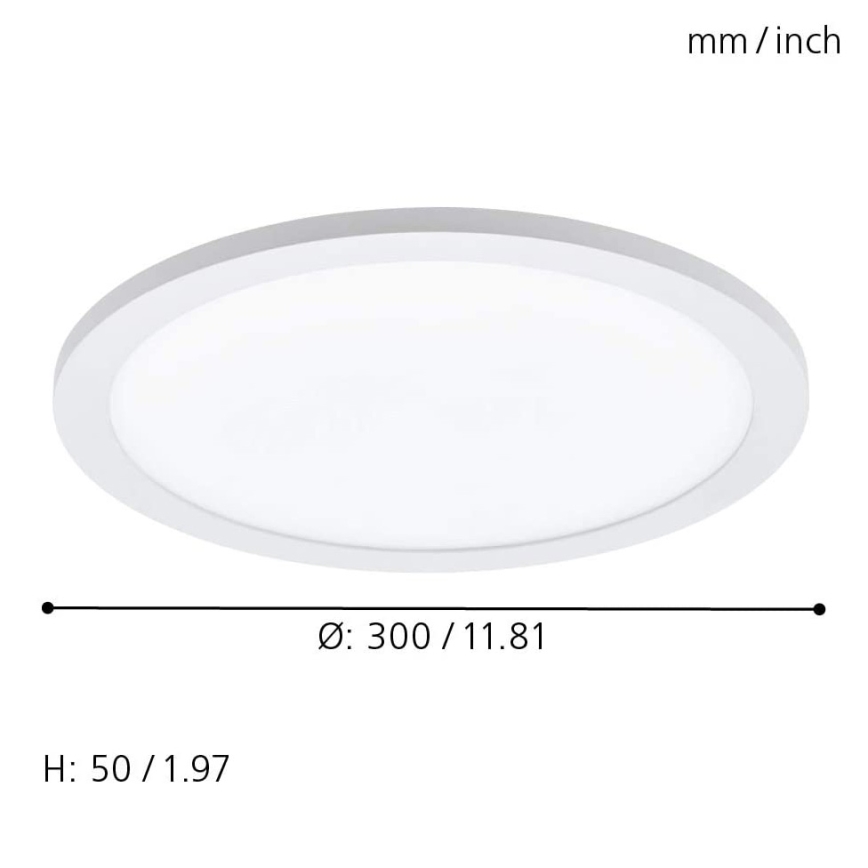 Eglo - Luminaria de techo LED RGBW regulable SARSINA-C LED/16W/230V + mando a distancia