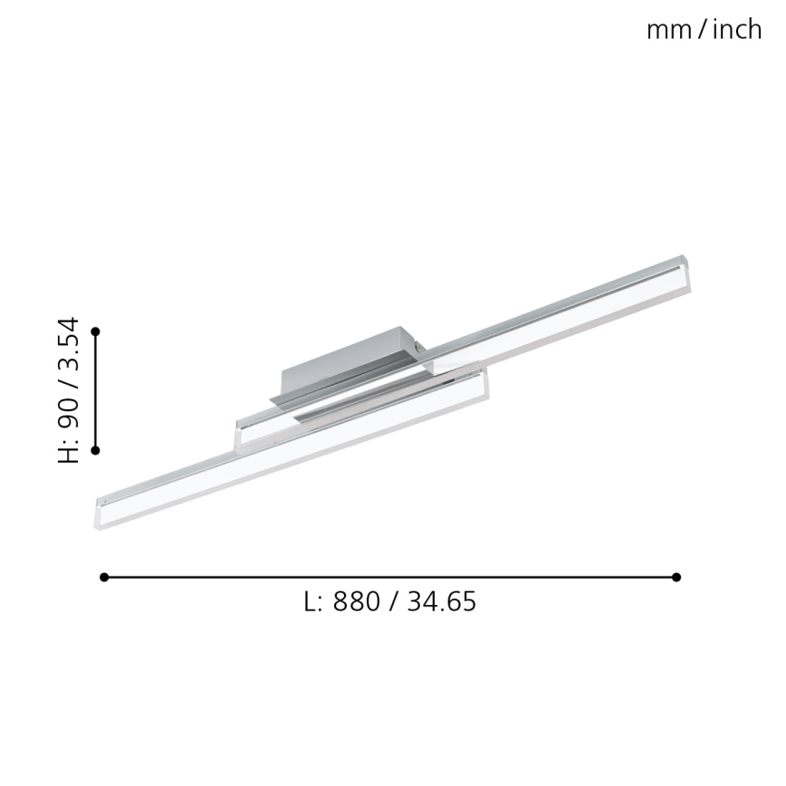 Eglo - Lámpara de techo para baño LED 2xLED/11W/230V IP44