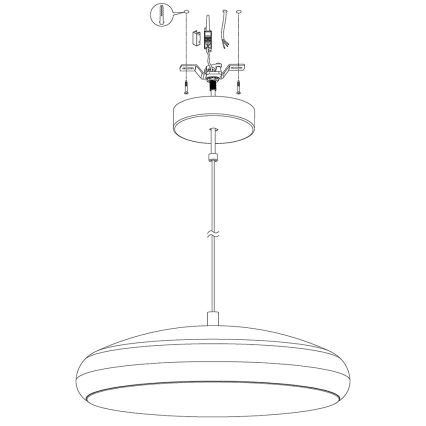 Eglo 98046 - Lámpara colgante regulable LED RGB RIODEVA-C LED/27W/230V