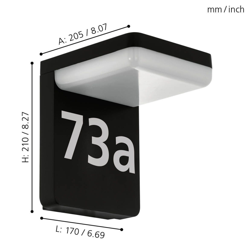 Eglo - LED Número de casa LED/11W/230V IP44
