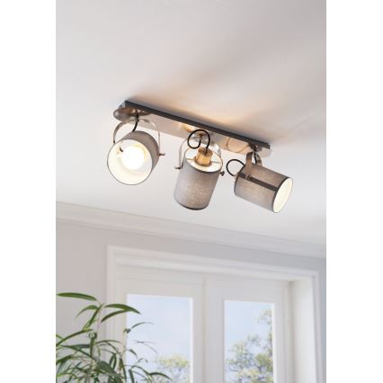 Eglo 98141 - Lámpara de focos VILLABATE 3xE27/10W/230V