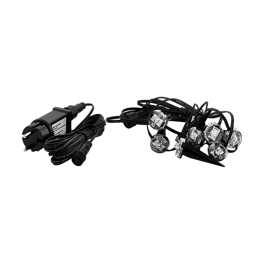 Eglo - Cadena de luces LED decorativa para exterior, 9 LEDs, 10 m, IP65, blanco cálido