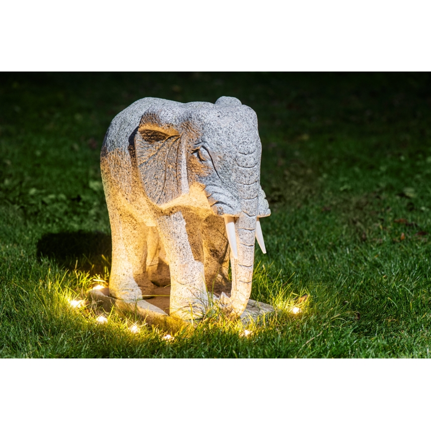 Eglo - Cadena de luces LED decorativa para exterior, 9 LEDs, 10 m, IP65, blanco cálido