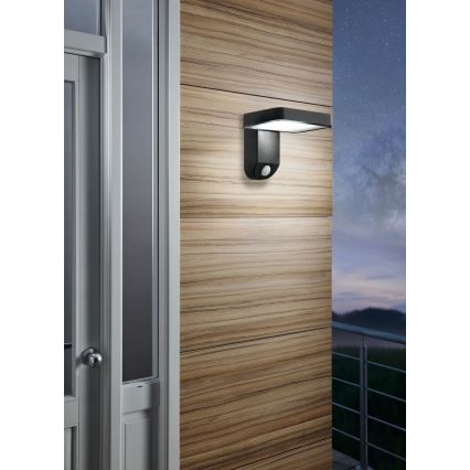 Eglo - Lámpara de pared solar LED con sensor LED/4,5W/3,7V 2200 mAh IP44