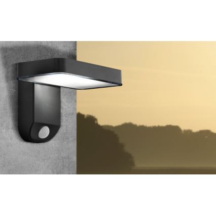 Eglo - Lámpara de pared solar LED con sensor LED/4,5W/3,7V 2200 mAh IP44