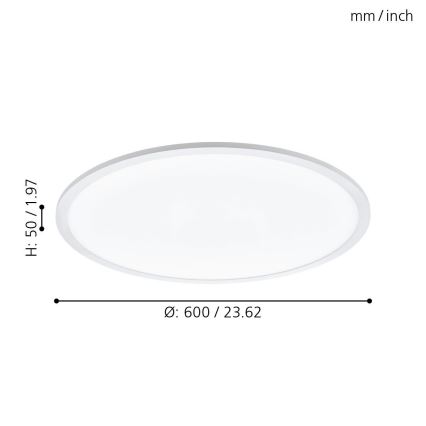 Eglo - Lámpara de techo LED regulable LED/30W/230V con mando a distancia