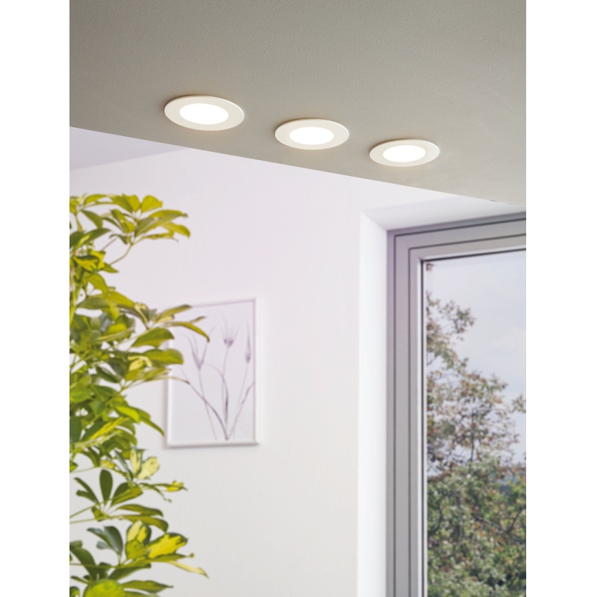 Eglo - Luminaria empotrable LED regulable, 5W, 230V, con mando a distancia, Ø 12 cm