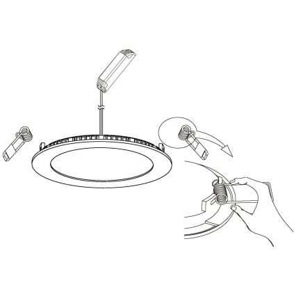 Eglo - Luminaria empotrable LED regulable, 5W, 230V, con mando a distancia, Ø 12 cm