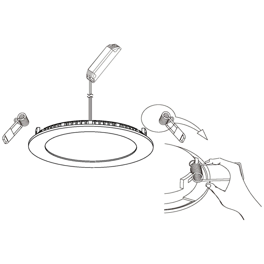 Eglo - Luminaria empotrable LED regulable, 5W, 230V, con mando a distancia, Ø 12 cm