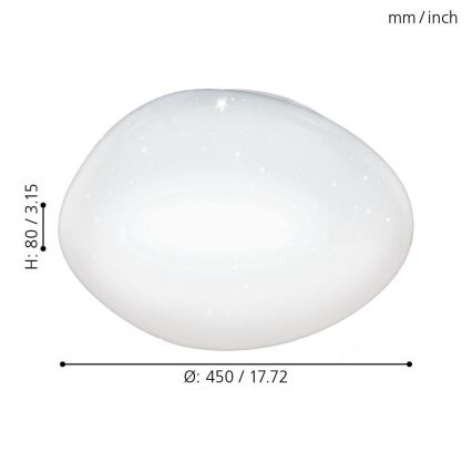 Eglo - Plafón LED regulable LED/24W/230V Ø 45 cm con mando a distancia