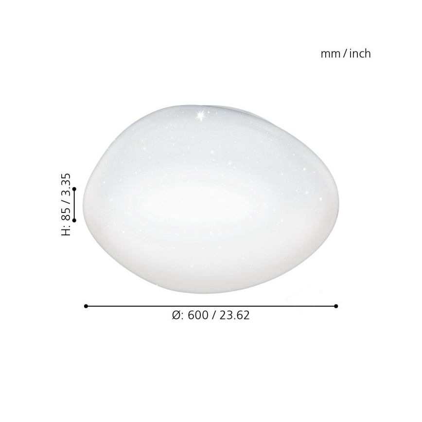 Eglo 98228 - Lámpara de techo LED regulable SILERAS-A LED/36W/230V Ø 60 cm + mando a distancia