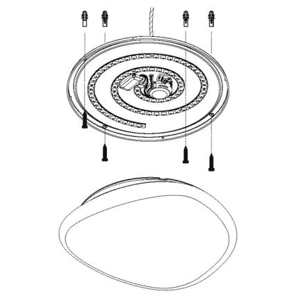 Eglo 98228 - Lámpara de techo LED regulable SILERAS-A LED/36W/230V Ø 60 cm + mando a distancia