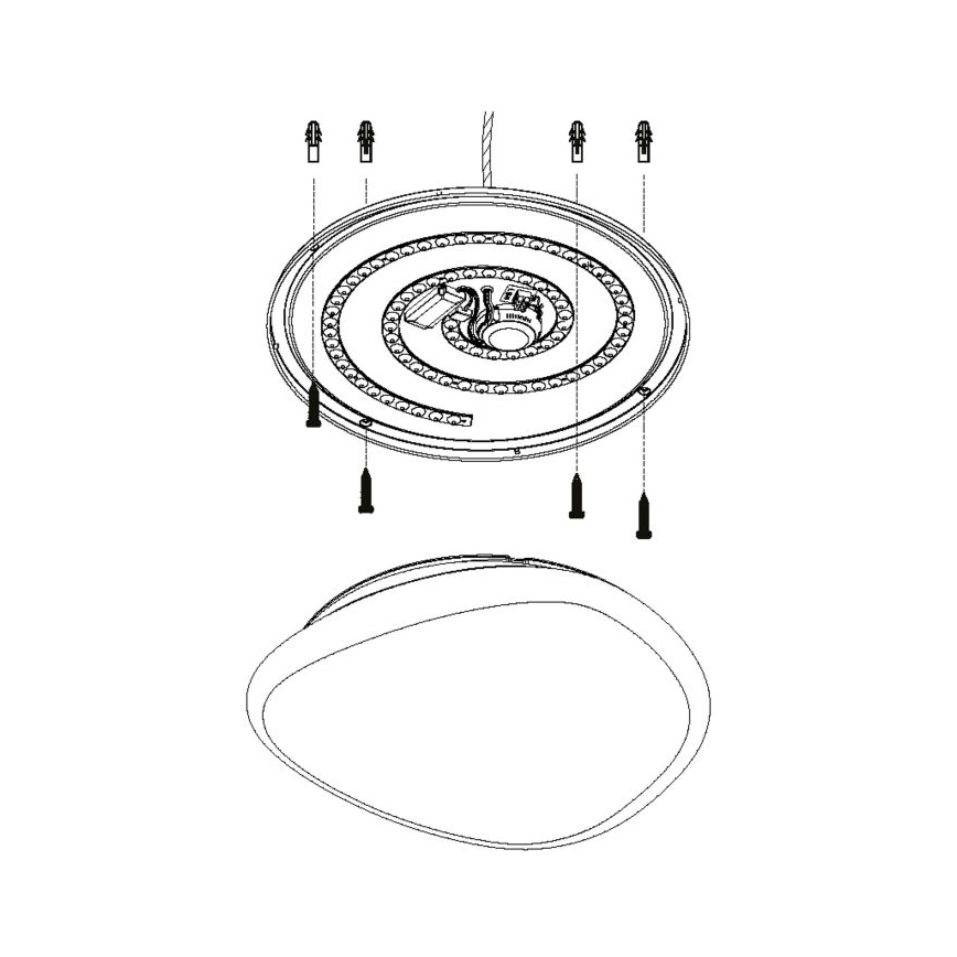 Eglo 98228 - Lámpara de techo LED regulable SILERAS-A LED/36W/230V Ø 60 cm + mando a distancia