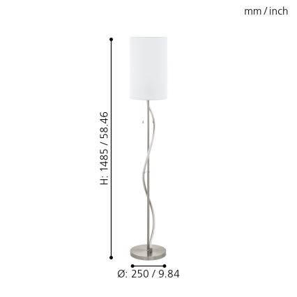 Eglo - Lámpara de pie LED 1xE27/60W/230V + LED/11,8W