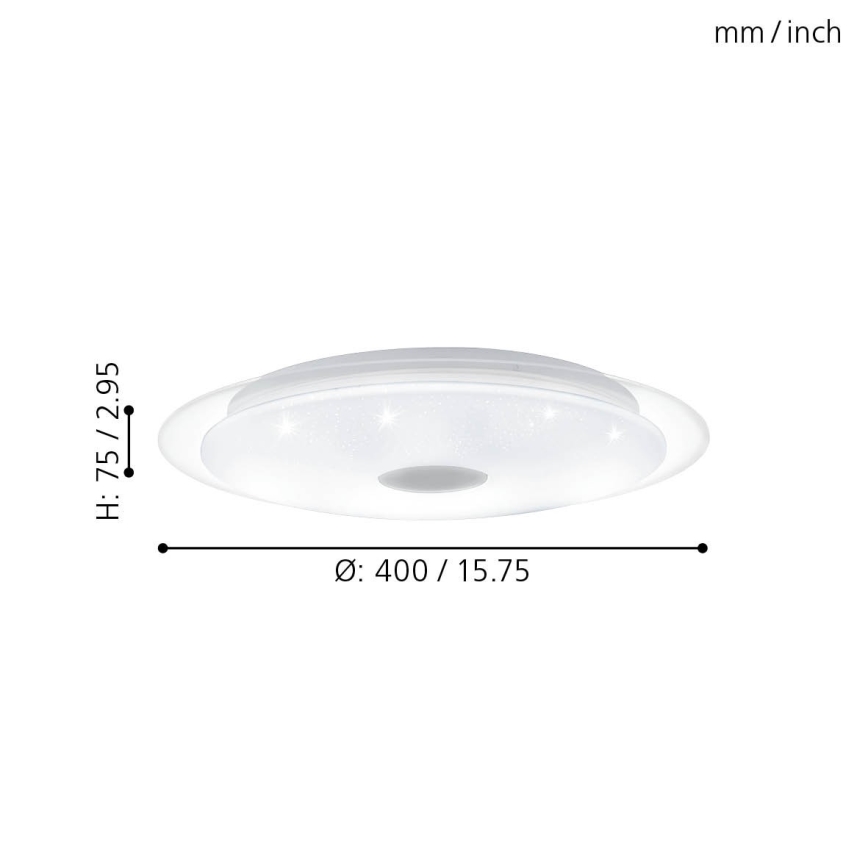 Eglo - Lámpara de techo LED regulable LED/24W/230V con mando a distancia