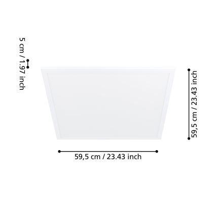 Eglo - Plafón LED con sensor de movimiento y de crepúsculo LED/34W/230V