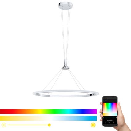 Eglo 98427 - Lámpara colgante LED RGB regulable con cable HORNITOS-C LED/37W/230V + mando a distancia