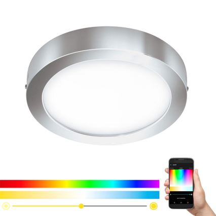 Eglo 98559 - Lámpara de techo LED RGB regulable FUEVA-C LED/21W/230V diámetro 30 cm