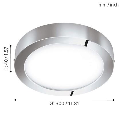 Eglo 98559 - Lámpara de techo LED RGB regulable FUEVA-C LED/21W/230V diámetro 30 cm