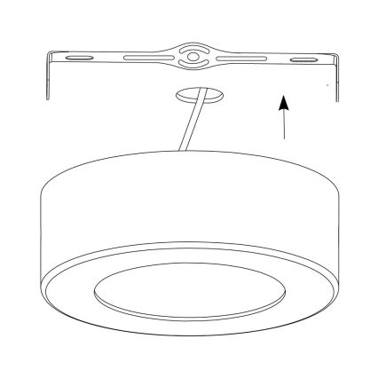 Eglo 98559 - Lámpara de techo LED RGB regulable FUEVA-C LED/21W/230V diámetro 30 cm